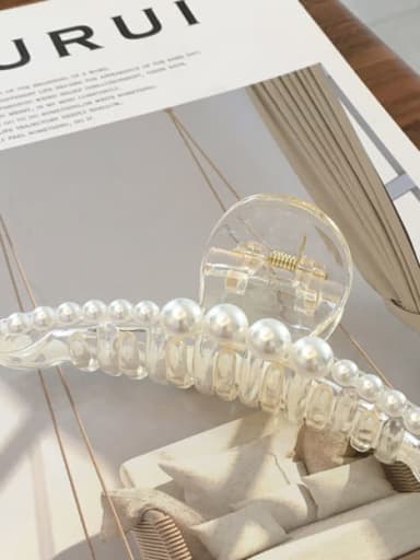 17 one word Alloy  Cellulose Acetate MinimalistImitation Pearl Jaw Hair Claw