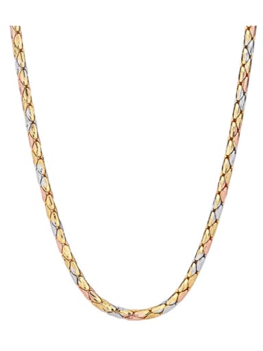 Colored gold necklace 40cm +5cm Brass Trend Irregular Bracelet and Necklace Set