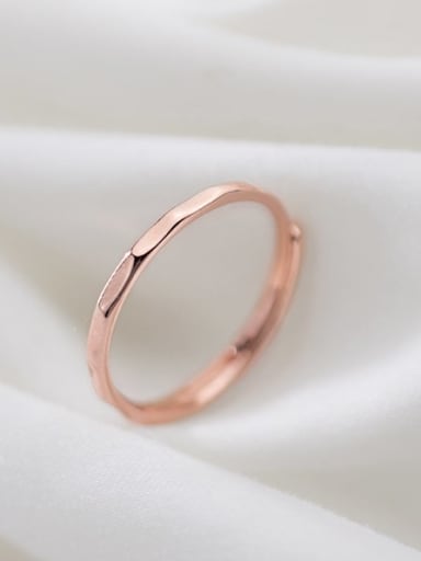 925 Sterling Silver Round Minimalist  Free Size Band Ring