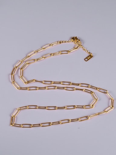 Titanium Irregular Minimalist Hollow Chain  Necklace