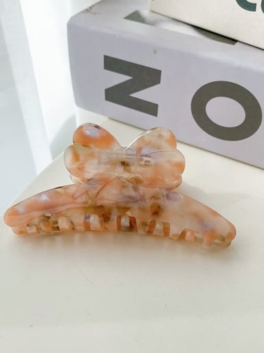Fresh orange Cellulose Acetate Trend Butterfly Zinc Alloy Jaw Hair Claw