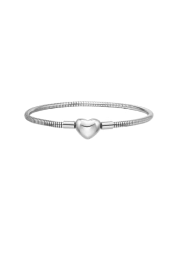Stainless steel Heart Trend Link Bracelet
