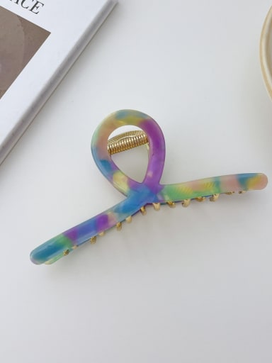 Five color 11.6cm Cellulose Acetate Trend Geometric Alloy Jaw Hair Claw