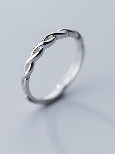 925 Sterling Silver hollow Cross Minimalist Band Ring