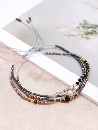 MI S220008 Miyuki Millet Bead Multi Color Geometric Bohemia Handmade Beaded Bracelet