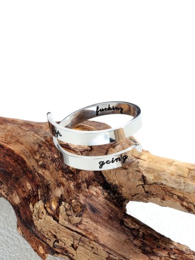 Titanium Steel Geometric Minimalist Band Ring