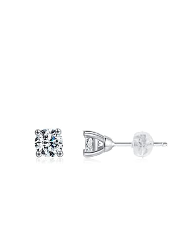 RHE1287  0.6CT 925 Sterling Silver Moissanite Geometric Dainty Stud Earring