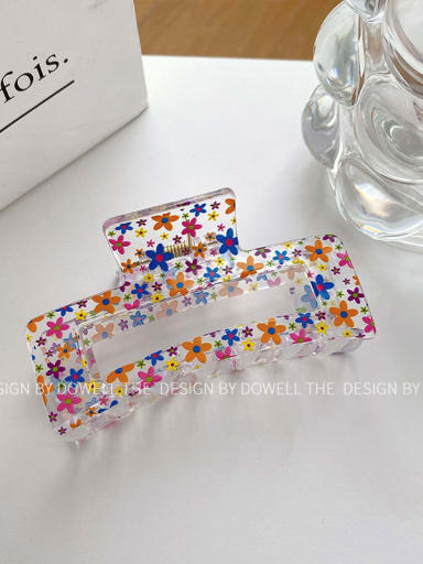 PC Trend Geometric Alloy Multi Color Jaw Hair Claw