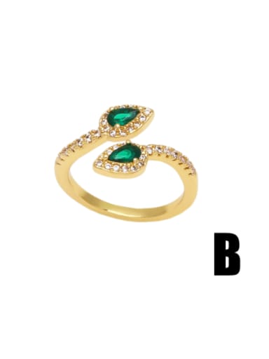 B Brass Imitation Pearl Irregular Vintage Band Ring