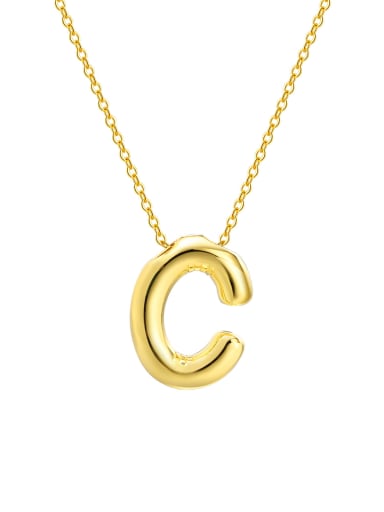 letter C Long 40 +5CM Stainless steel Letter 26 Minimalist Necklace