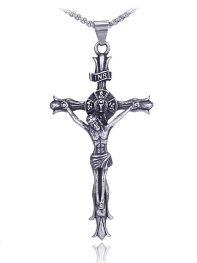 Titanium Steel Cross Cute Regligious Necklace
