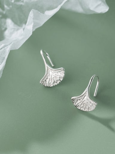 925 Sterling Silver Leaf Cute Stud Earring