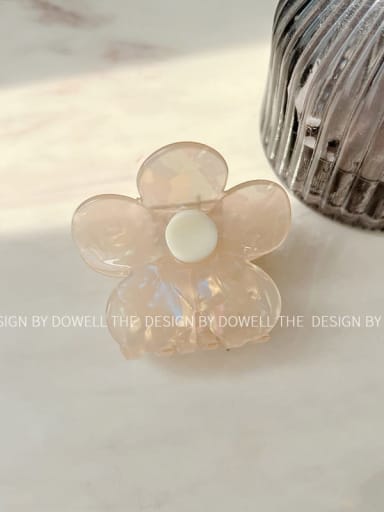 Apricot flower 5.8cm Cellulose Acetate Trend Flower Alloy Jaw Hair Claw
