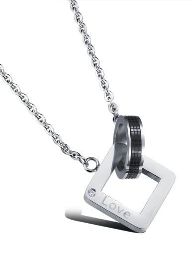 Titanium Heart Minimalist pendant  Necklace
