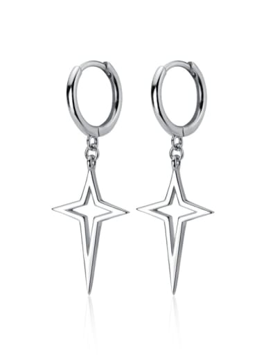 925 Sterling Silver Cross Minimalist Huggie Earring