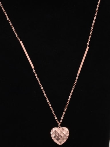 Titanium Heart Minimalist Long Strand Necklace