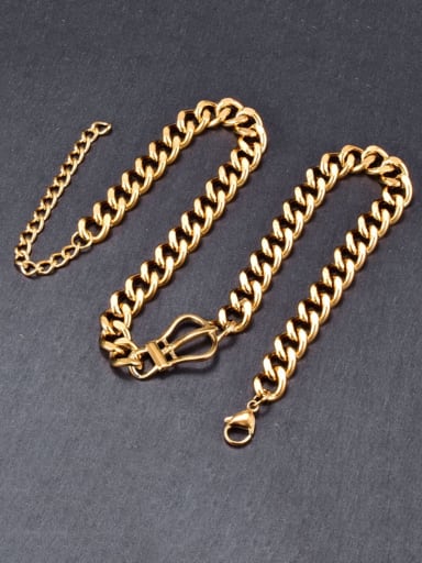 Titanium Hollow  Geometric Vintage Necklace