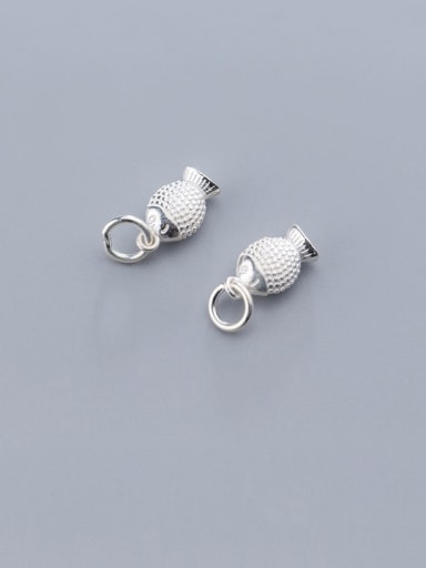 925 Sterling Silver With  Simple Fish Pendant Diy Jewelry Accessories
