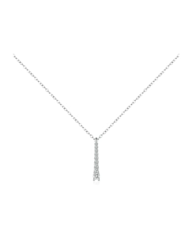 925 Sterling Silver Moissanite Irregular Dainty Necklace
