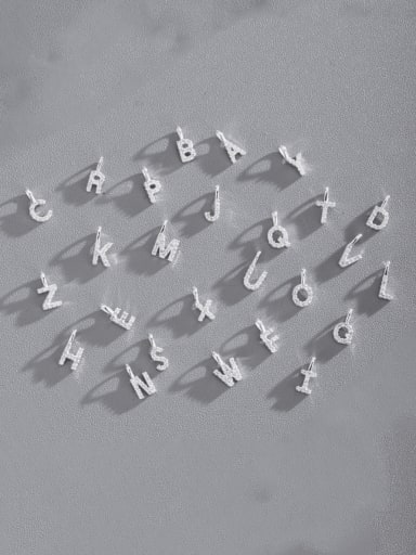 C single pendant 925 Sterling Silver Cubic Zirconia Dainty Letter Pendant