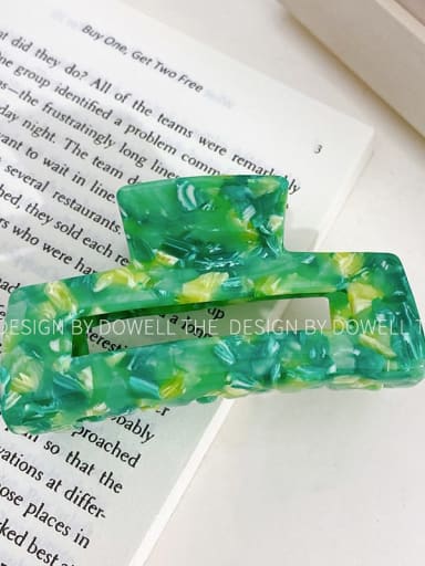 Colorful Green 7.7cm Cellulose Acetate Minimalist Geometric Alloy Jaw Hair Claw