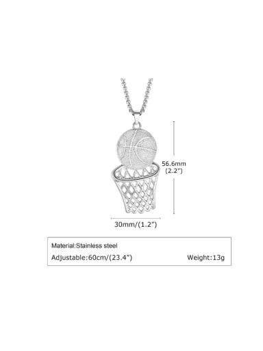 Steel pendant with chain 60cm Stainless steel Irregular Hip Hop Necklace