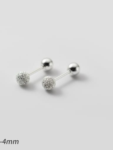 925 Sterling Silver Ball Minimalist Stud Earring