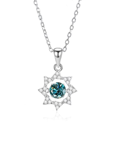 925 Sterling Silver Moissanite Eight- Pointed Star Dainty Necklace
