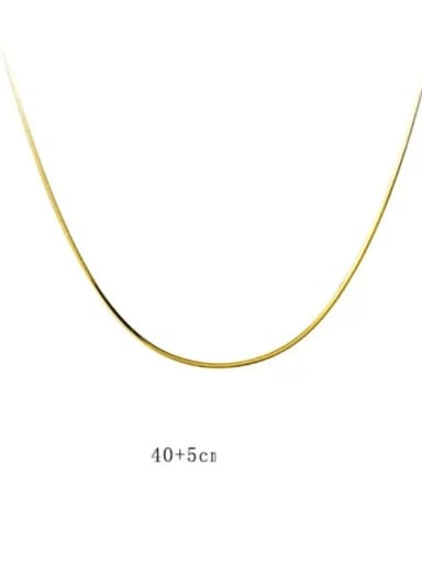 18K gold Titanium Steel Snake Snake Bone Chain Minimalist Necklace