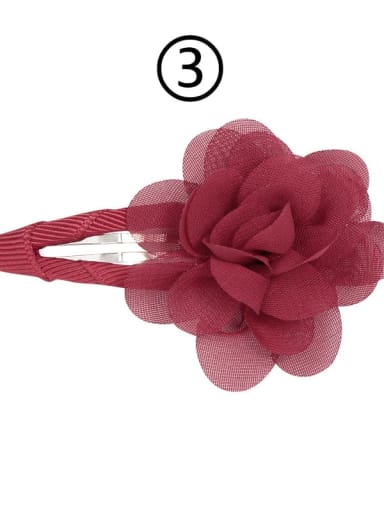 Alloy Yarn Minimalist Flower  Multi Color Hair Barrette