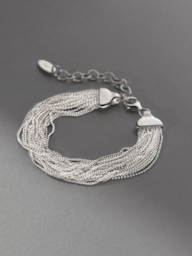 925 Sterling Silver Beads Chain Minimalist Strand Bracelet