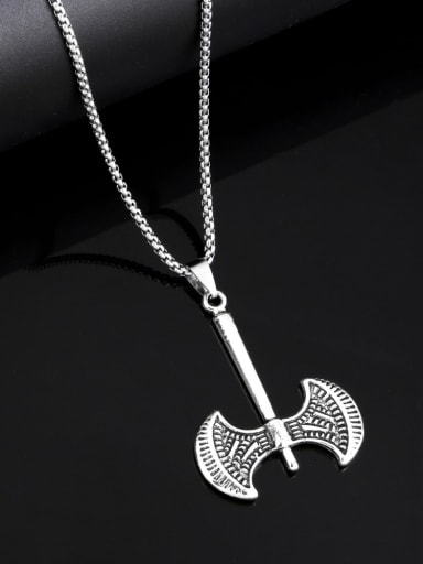 Stainless steel  Chain Irregular Alloy Pendant  Hip Hop Long Strand Necklace