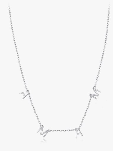 925 Sterling Silver Letter Minimalist Necklace