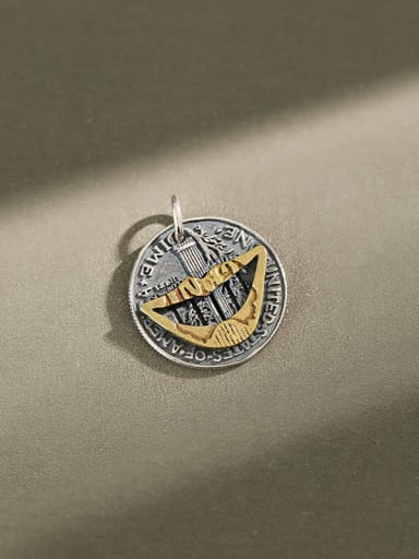 925 Sterling Silver Geometric Vintage  pendant