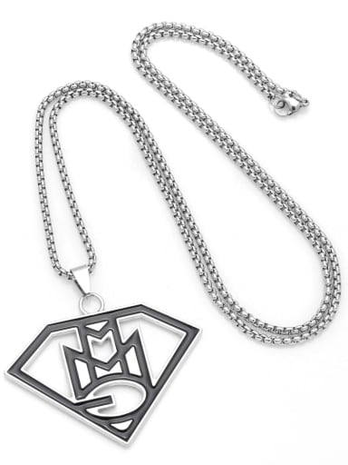 Brass Chain Alloy Pendant  Geometric Hip Hop Long Strand Necklace