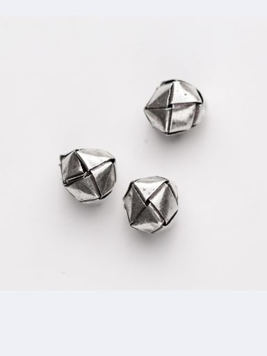925 Sterling Silver With  Geometry  Separate Beads Handmade DIY Jewelry Accessories