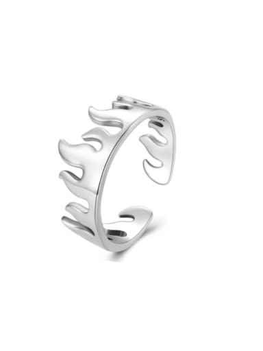 custom 925 Sterling Silver Flame Minimalist Band Ring