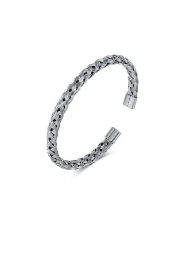 Stainless steel Weave Hip Hop Cuff Bangle