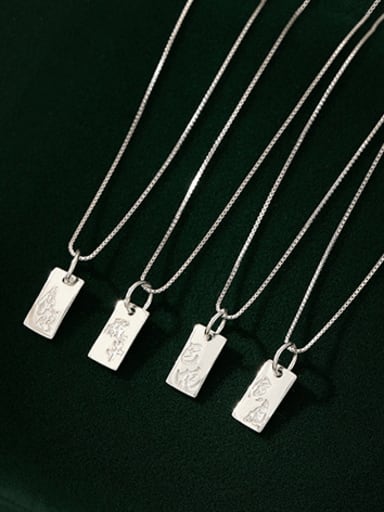 custom 925 Sterling Silver Zodiac Minimalist Necklace