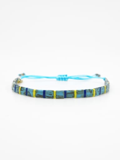 Stainless steel Tila Bead Multi Color Geometric Bohemia Handmade Weave Bracelet