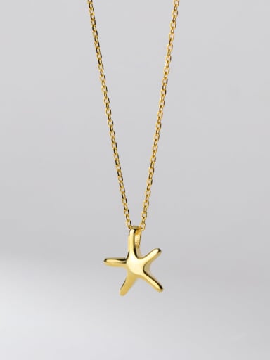 925 Sterling Silver Minimalist Sea Star  Pendant Necklace