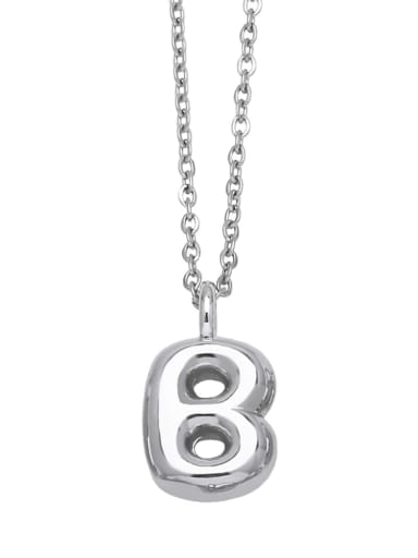 B Brass Letter Minimalist Necklace