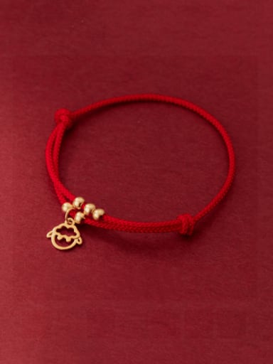 925 Sterling Silver Zodiac Cute Adjustable Red Rope Bracelet