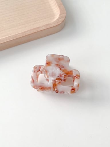 Marble Brown Cellulose Acetate Trend Geometric Alloy Jaw Hair Claw