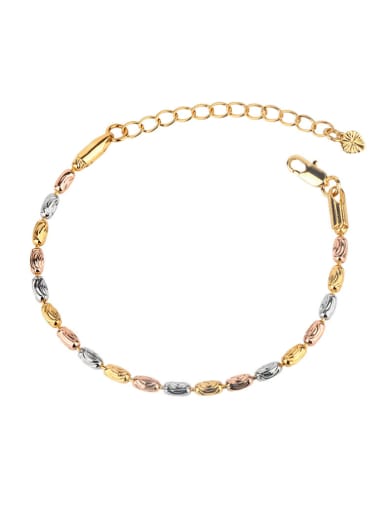 Lottery gold bracelet 16cm +5cm Brass Trend Irregular  Bead Bracelet and Necklace Set