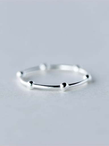 925 Sterling Silver Round Minimalist free size Ring
