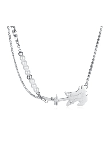 Stainless steel Guitar Hip Hop Necklace