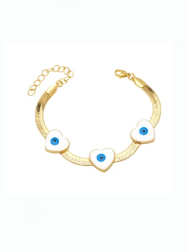 love Brass Enamel Evil Eye Minimalist Bracelet