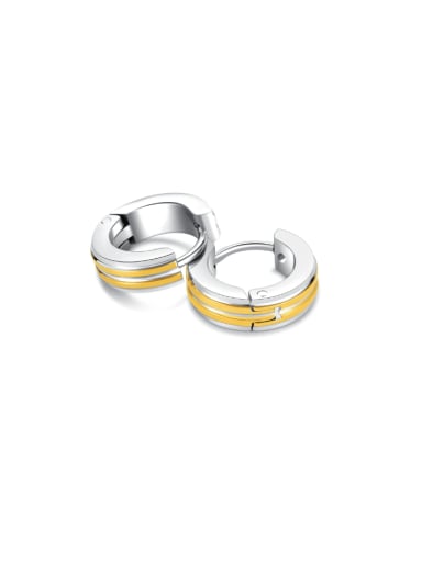 GE900 steel earrings+ golden Stainless steel Geometric Hip Hop Huggie Earring