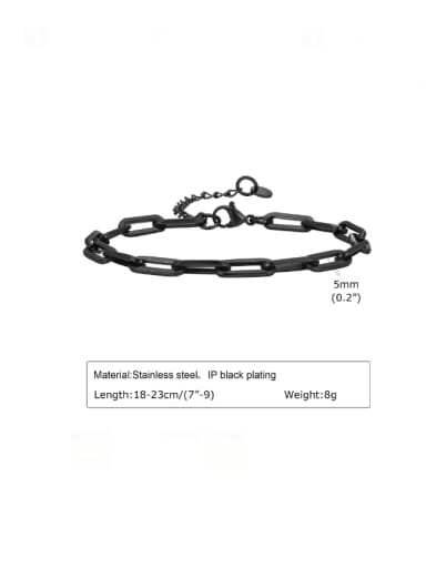 Stainless steel Geometric  Chain Hip Hop Link Bracelet